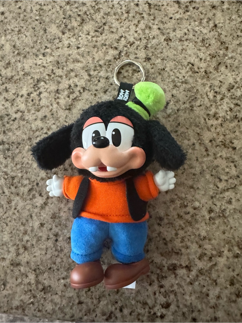 Disney Goofy Plush Keychain - Black & Orange Outfit
